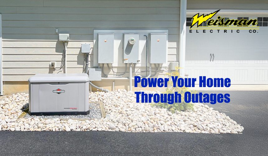Whole house generator installation for residential home in Maryland