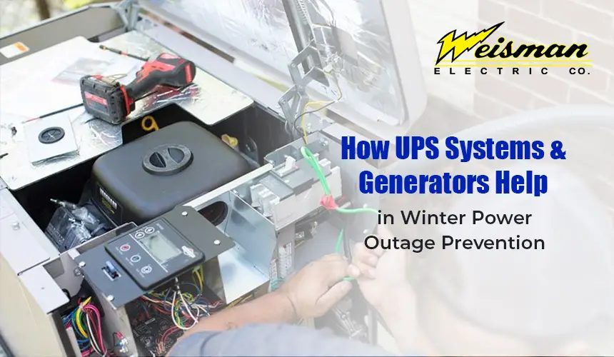 UPS systems and generators prevent winter power outages for homes and businesses.