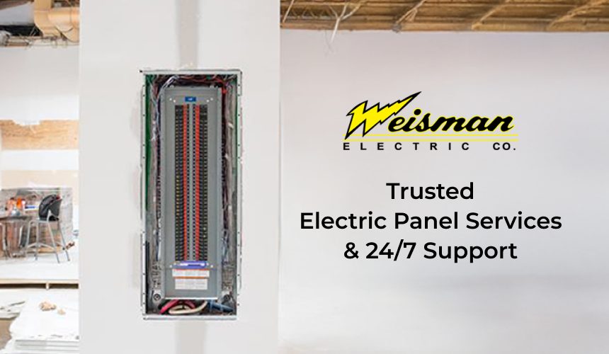 Weisman Electric technician upgrading circuit breaker panel