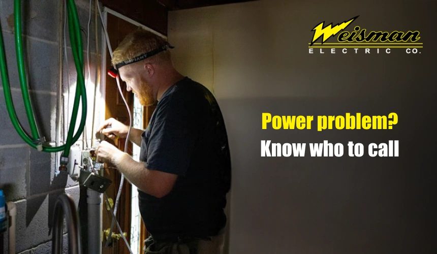 Homeowner deciding between emergency and scheduled electrician services